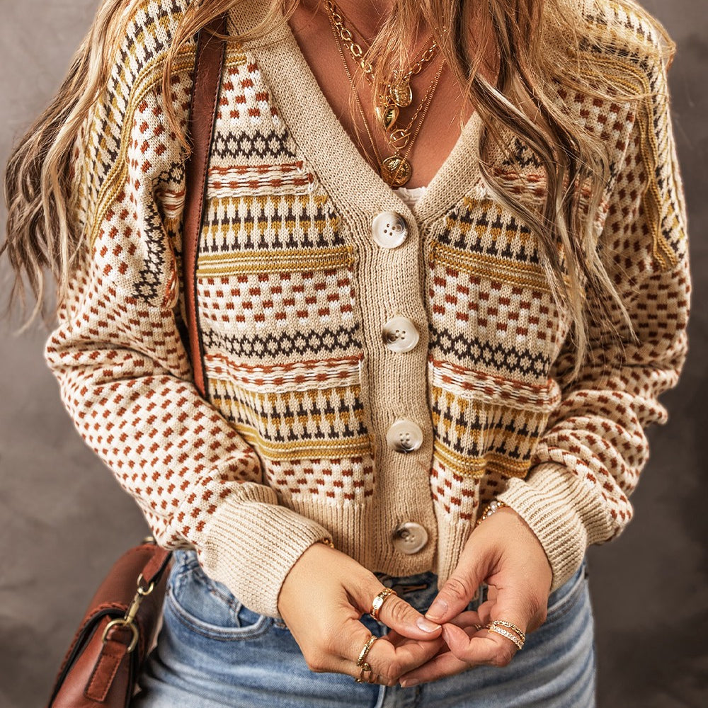 Button Up Long Sleeve Cardigan