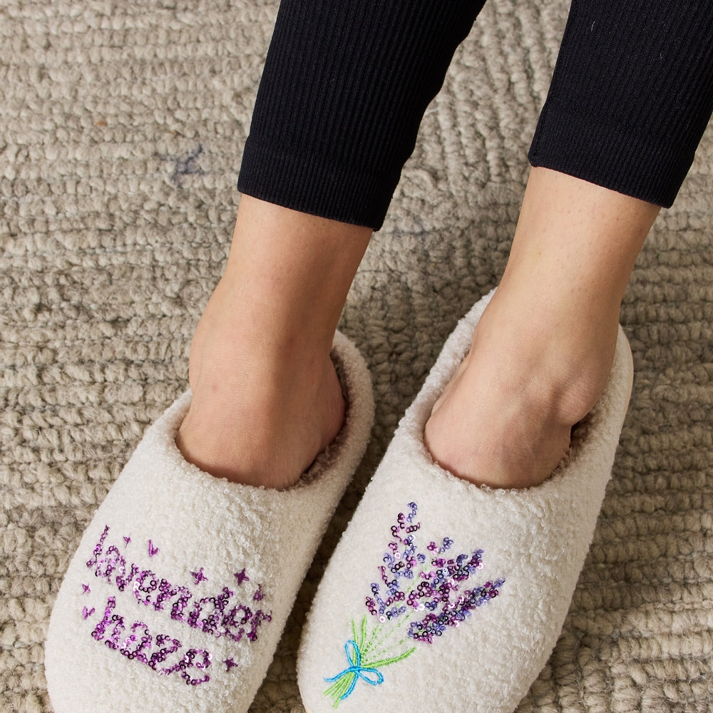 Melody Sequin Pattern Cozy Slippers