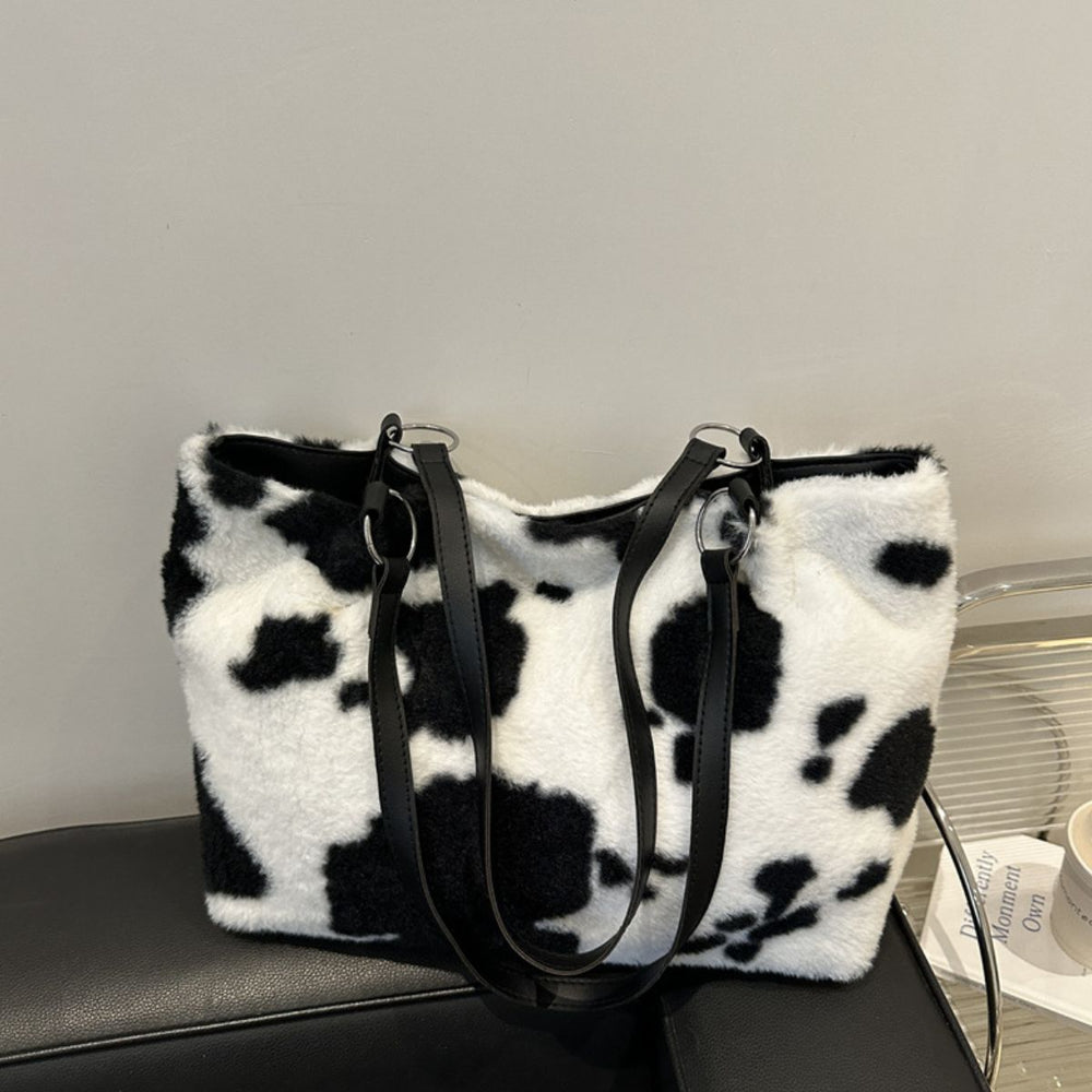 
                  
                    Cow Print Furry Tote Bag
                  
                