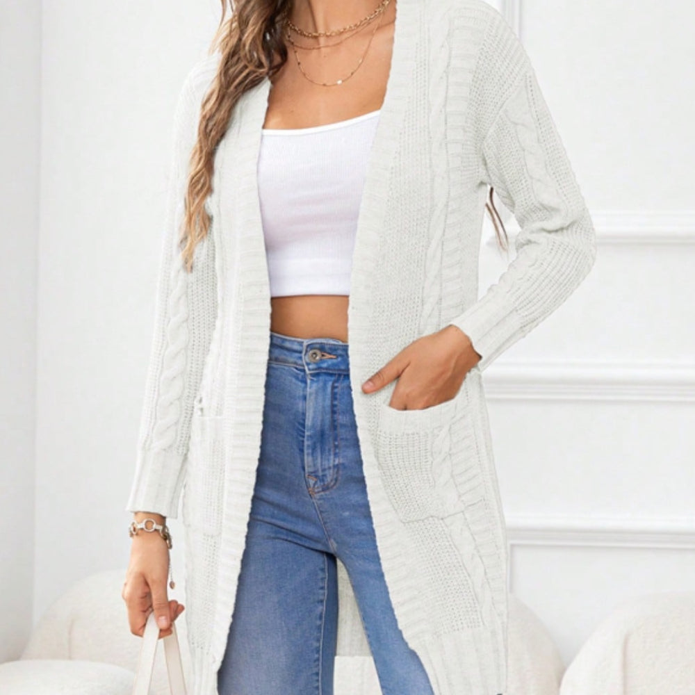 Open Front Long Sleeve Cardigan