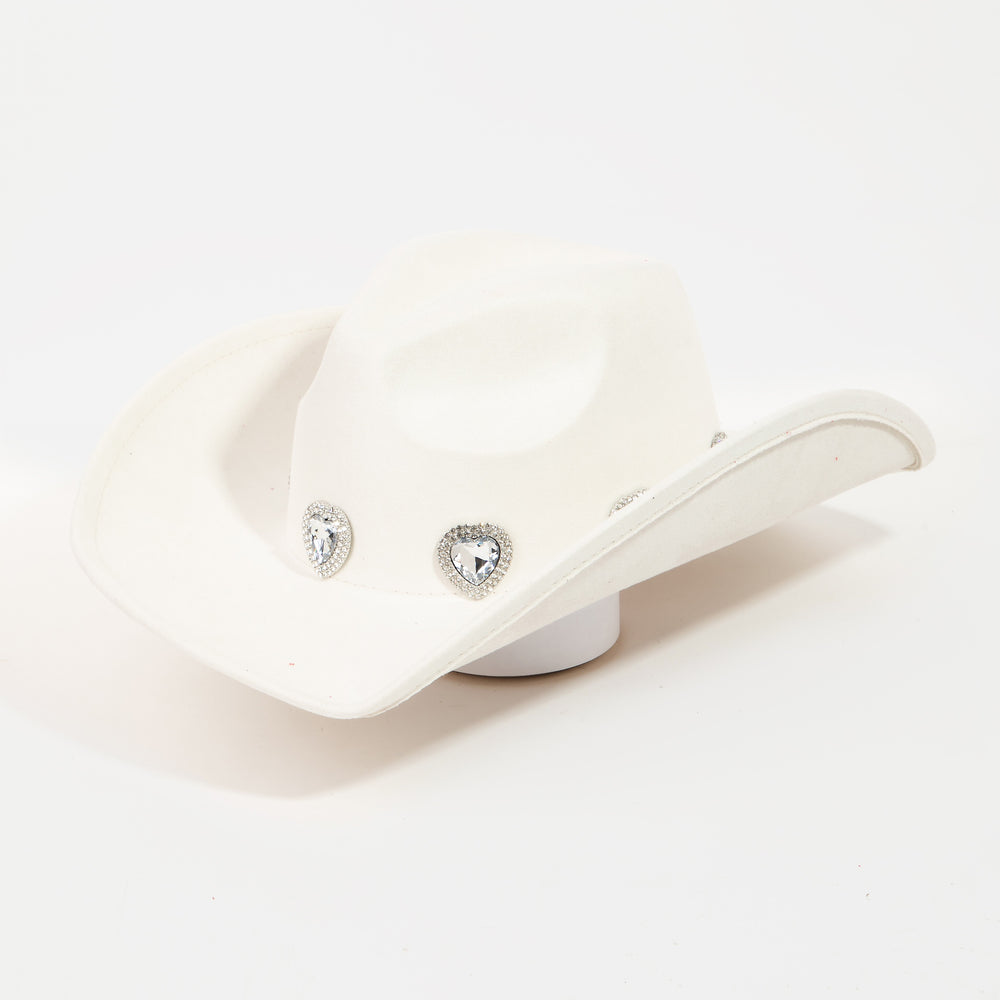 
                  
                    Rhinestone Pave Heart Cowboy Hat
                  
                