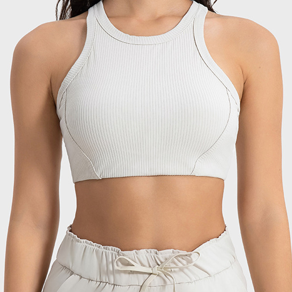 Wide Strap Cropped Sport Tank