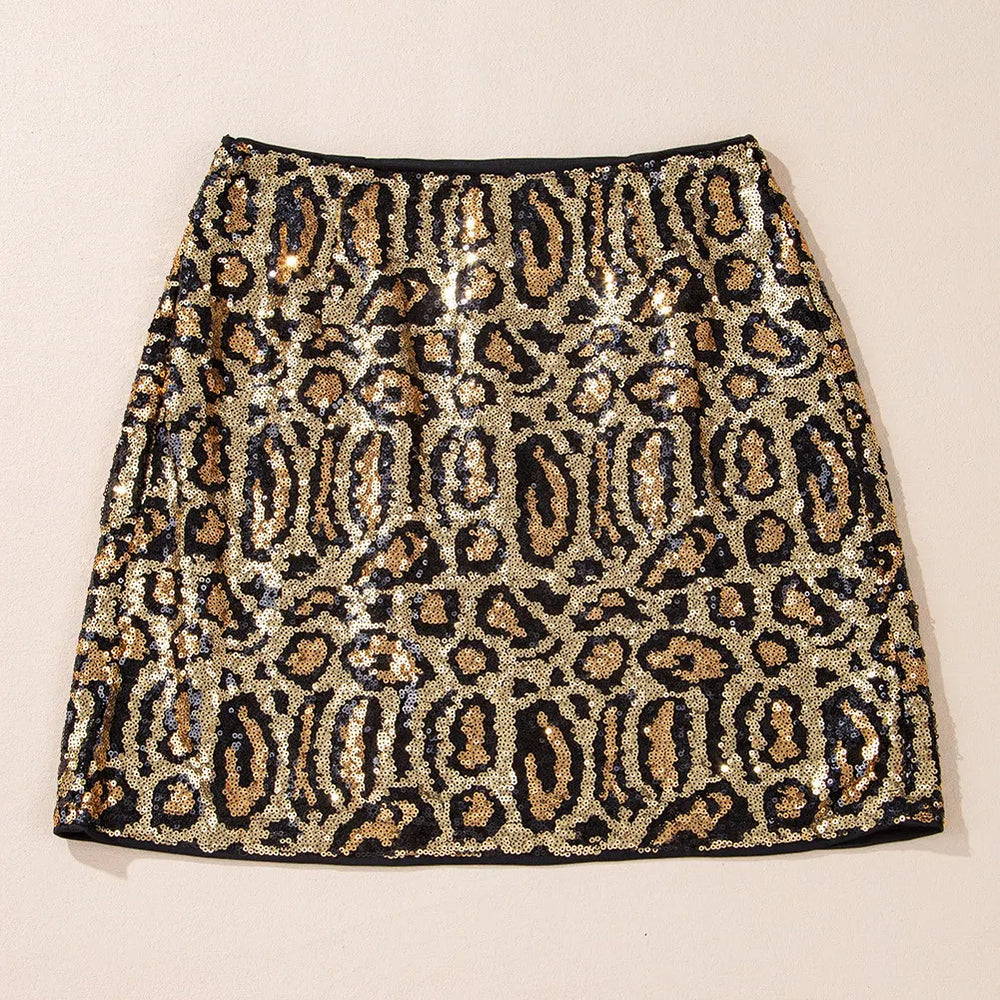 
                  
                    Strange Animal Sequin Leopard Mini Skirt
                  
                