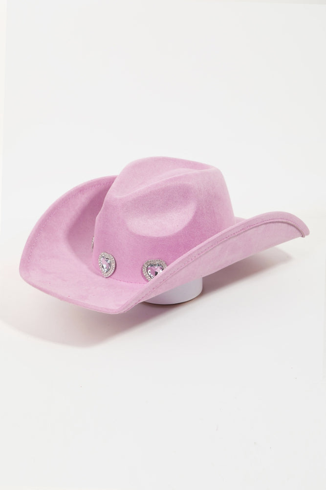 
                  
                    Rhinestone Pave Heart Cowboy Hat
                  
                