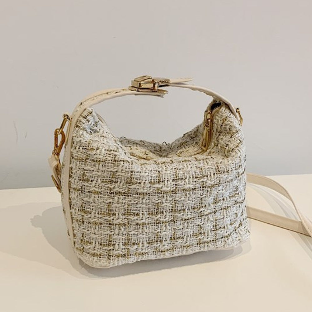 Woven Removable Strap Shoulder Bag