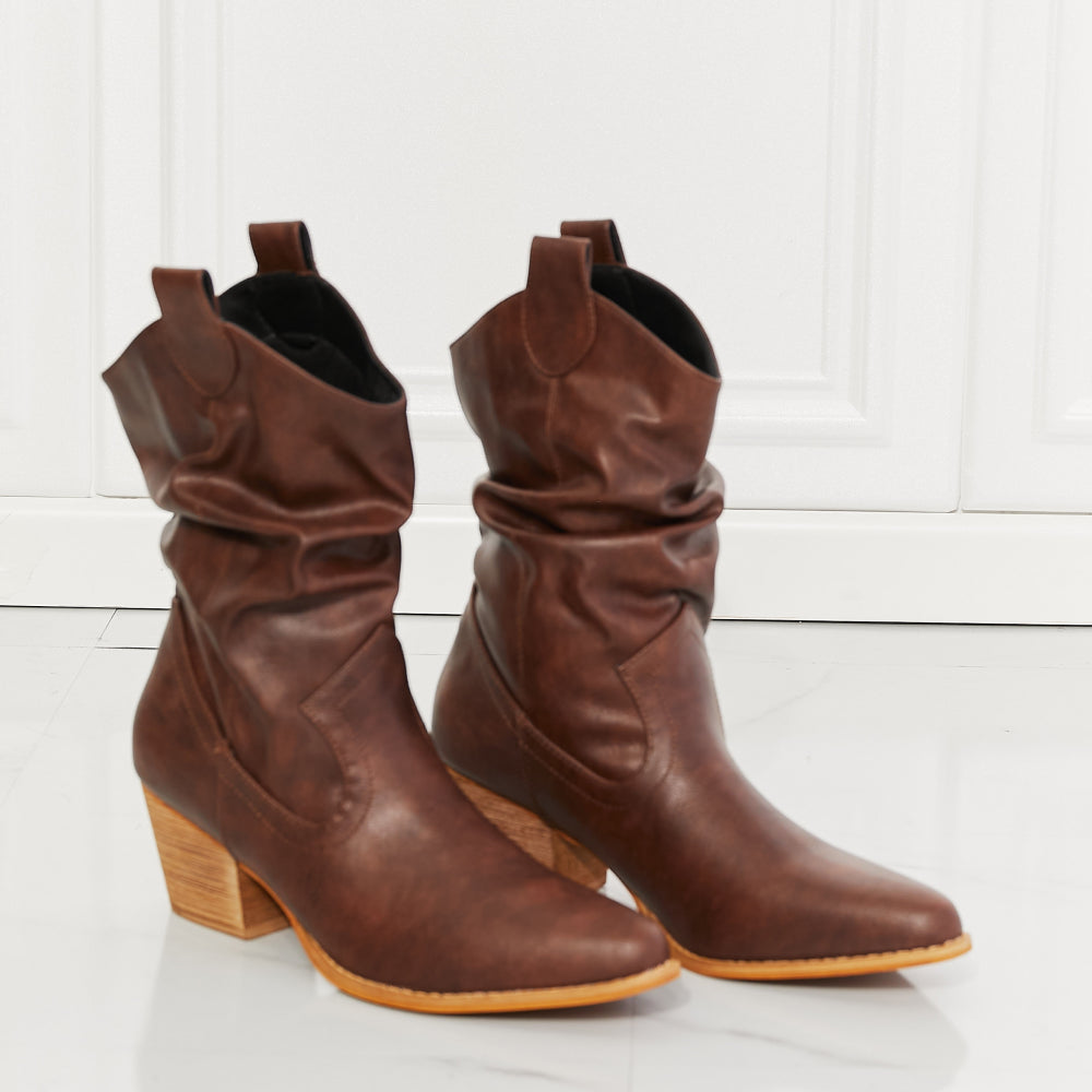 
                  
                    Better in Texas Scrunch Cowboy Boots in Brown
                  
                