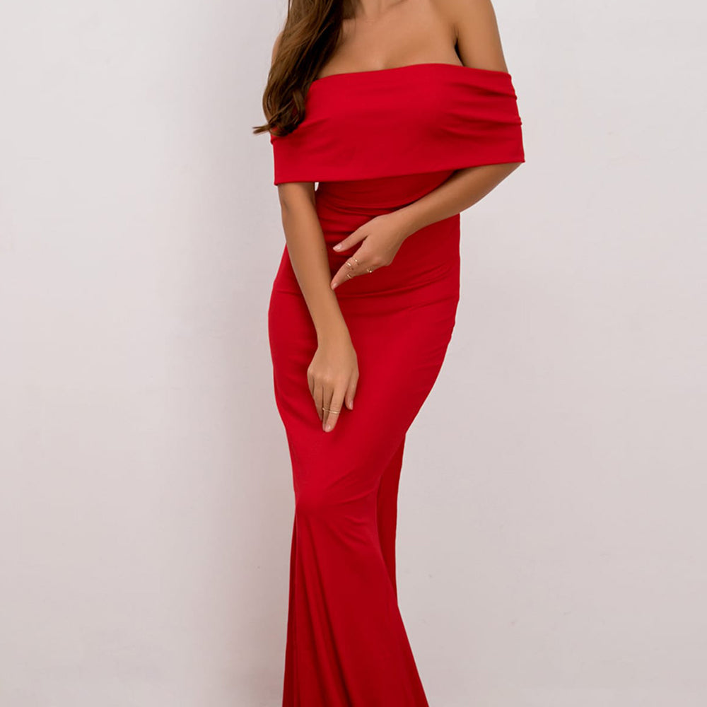 Off-Shoulder Floor Length Dress