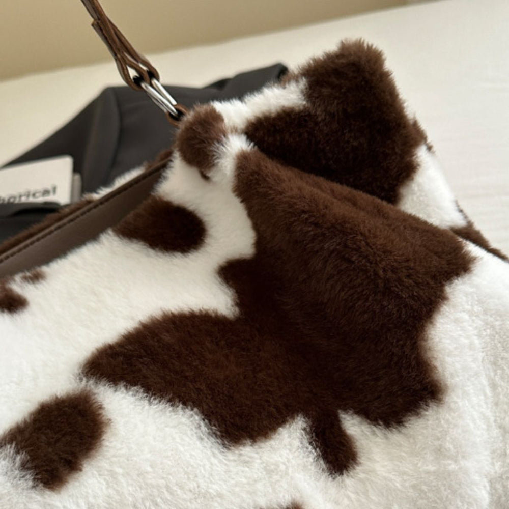 
                  
                    Cow Print Furry Tote Bag
                  
                