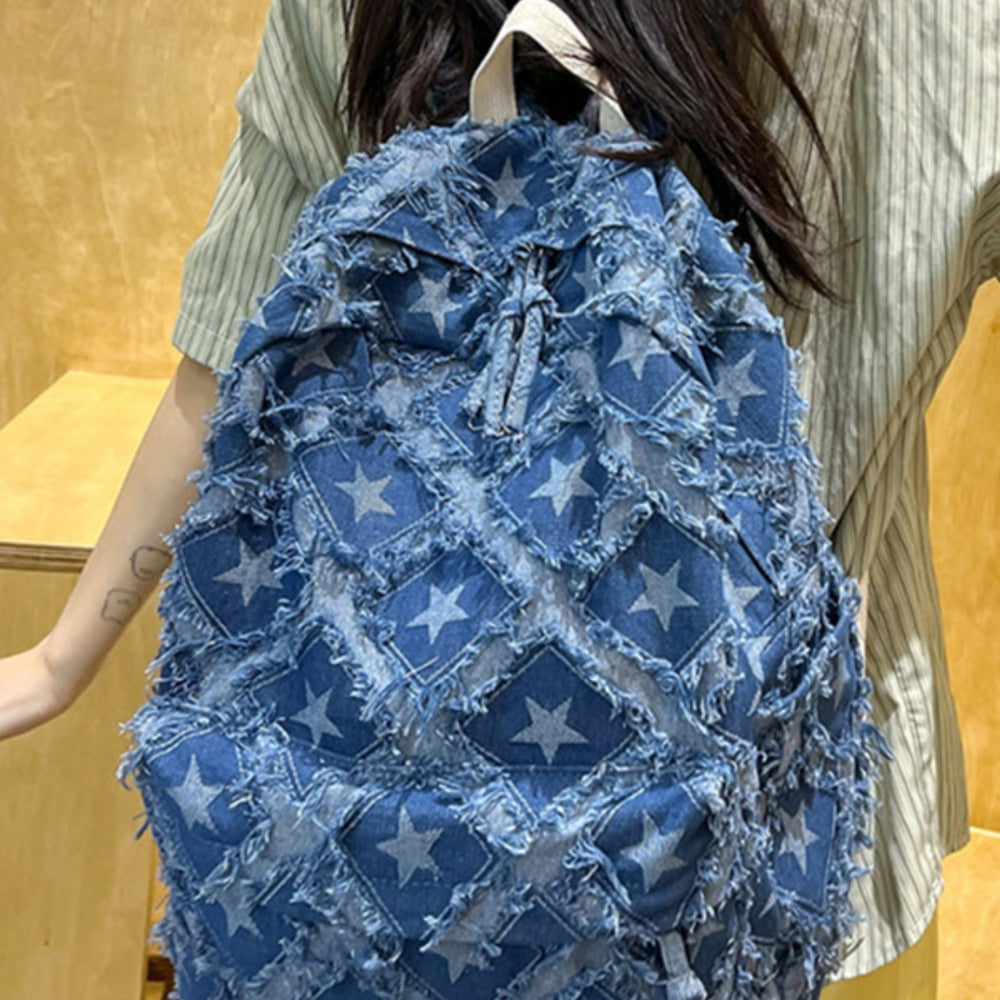 
                  
                    Star Denim Backpack Bag
                  
                